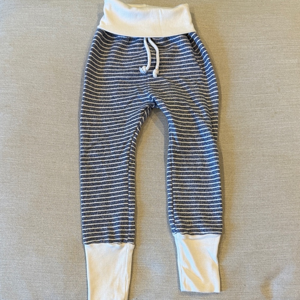 Cozy Striped Kids Joggers with Drawstring